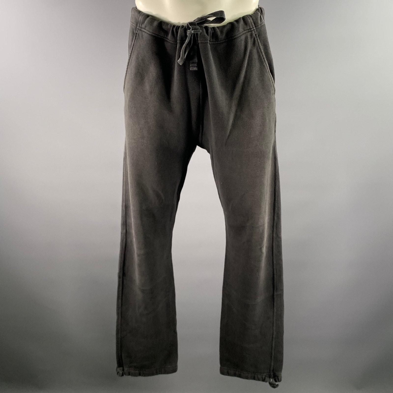 Visvim Size S Charcoal Wash Cotton Sweatpants